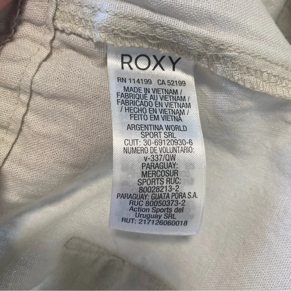 Roxy - Oceanside Linen Short in Sea Stone - M Vietnam